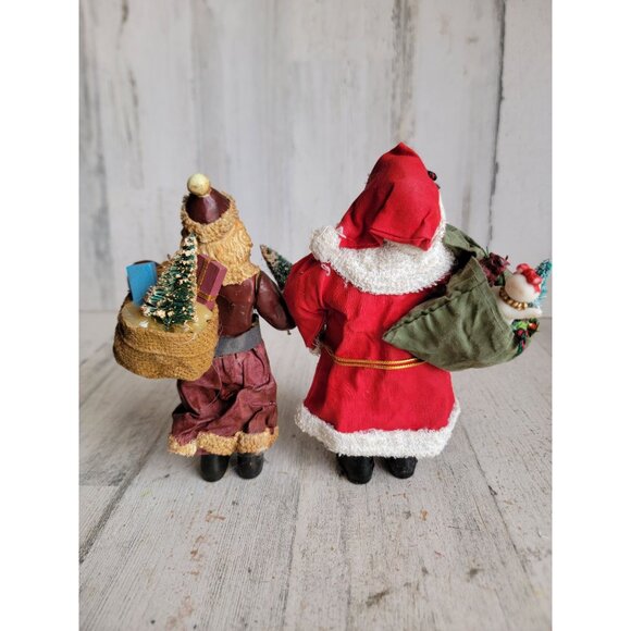 Santa Claus figure set cane vintage home decor Xmas tree - Picture 5 of 7